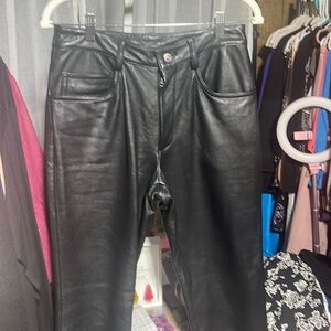 Wilson Leather Black Pants